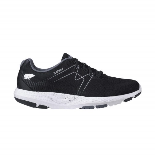 Jet Black/Folkstone Grey Men's Ikoni Ortix Runnnig Shoes Karhu NZ - Image 2