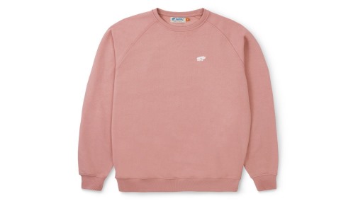 rose_tan_lily_white_karhu_nz_classic_chest_logo_sweatshirt.jpg Rose Tan/Lily White Karhu NZ Classic Chest Logo Sweatshirt - Image 1