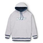 Contrast Raglan Hoodie Heather Grey/Blue Wing Teal Karhu NZ