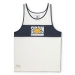 Sun Run Singlet Men's Off White/Estate Blue Karhu NZ